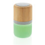Draadloze bamboe 3W speaker met sfeerlicht, wit