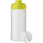 Baseline® Plus 500 ml sportfles met shaker bal - Lime/Mat helder