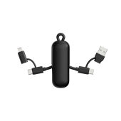 Urban Vitamin Dublin 100W 4 -in-1 keychain cable, zwart