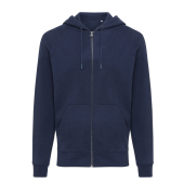 Iqoniq Abisko gerecycled katoen hoodie met rits, donkerblauw (XL)
