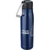 Gerecyclede roestvrijstalen dubbelwandige drinkfles (500 ml) Solene zwart Gerecyclede roestvrijstalen dubbelwandige drinkfles (500 ml) Solene zwart