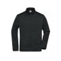 Men's Knitted Workwear Fleece Jacket - STRONG - black/black XS