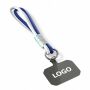 Sleutelhanger & telefoonhouder met koord met leren uiteinde.