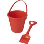 Tides strandemmer en schep van gerecycled plastic - Rood Tides strandemmer en schep van gerecycled plastic - Rood