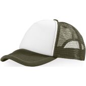 Trucker 5 panel cap - Bosgroen/Wit