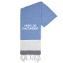 Oxious - Unique Hammamdoek - Blauw, Navy & Lichtgrijs