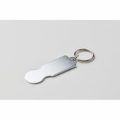 TOKLEY - Sleutelhanger met winkelwagenmuntj - Zilver