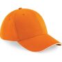 Athleisure 6 Panel Cap orange/white one size
