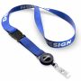 Afneembare polyester sublimatie badge‑reel keycord Afneembare polyester sublimatie badge‑reel keycord