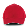 Orlando - 6 panel cap Red / White / Green One Size Orlando - 6 panel cap Red / White / Green One Size