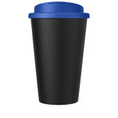 Americano® Eco 350 ml gerecyclede beker met spill-proof deksel - Middenblauw/Zwart