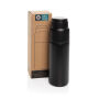 Thermocup RCS recycled geisoleerde fles met beker 500ml, zwart