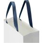 Smartfold papieren tas van 210 g/m² met lintgrepen en een glanzende laminaatlaag - 31 x 12 x 39 cm - Blauw Smartfold papieren tas van 210 g/m² met lintgrepen en een glanzende laminaatlaag - 31 x 12 x 39 cm - Blauw