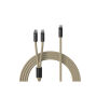 VINGA Baltimore siliconen multi-oplaadkabel (C+2C), greige