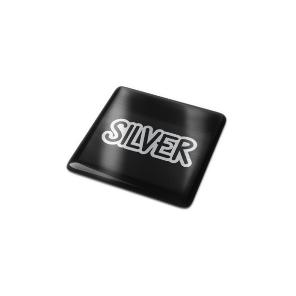 Doming Vierkant 50x50 mm - Zilver