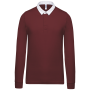 Rugbypolo Wine / White XL