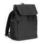 AZORES BAG. Laptoprugzak (16 inch) van PU, met klep die alle compartimenten afdekt