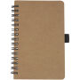 Cobble A6 wire-o gerecycled kartonnen notitieboek met steenpapier - Naturel