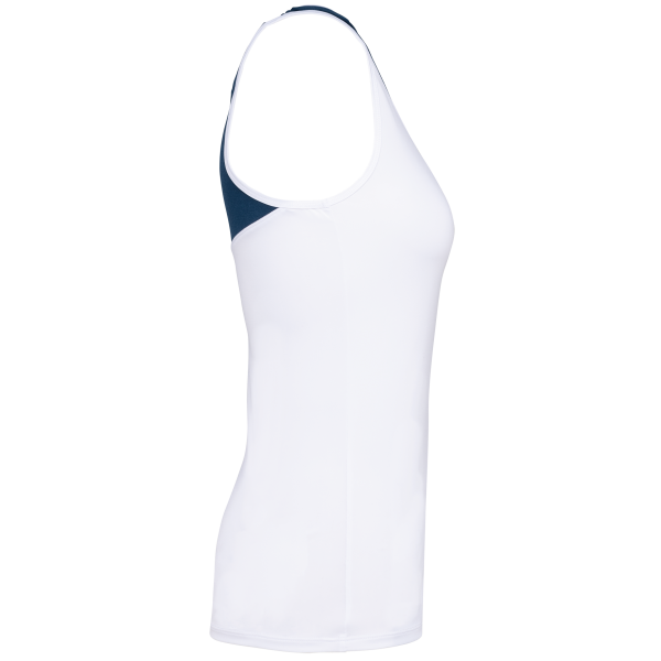 Zweifarbiges Padel-Damentop White / Sporty Navy XS Zweifarbiges Padel-Damentop White / Sporty Navy XS