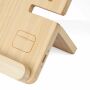 Draadloze oplader Tribu | Bamboe | 3-in-1 - bruin
