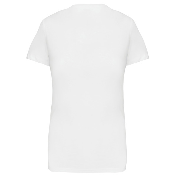 Dames T-shirt V-hals Korte Mouwen White 3XL