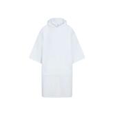 ADULTS TOWELLING PONCHO, WHITE, One size, TOWEL CITY