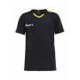 *Progress contrast jersey jr black/Sw.yel 122/128