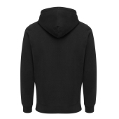 Iqoniq Abisko gerecycled katoen hoodie met rits, zwart (4XL)