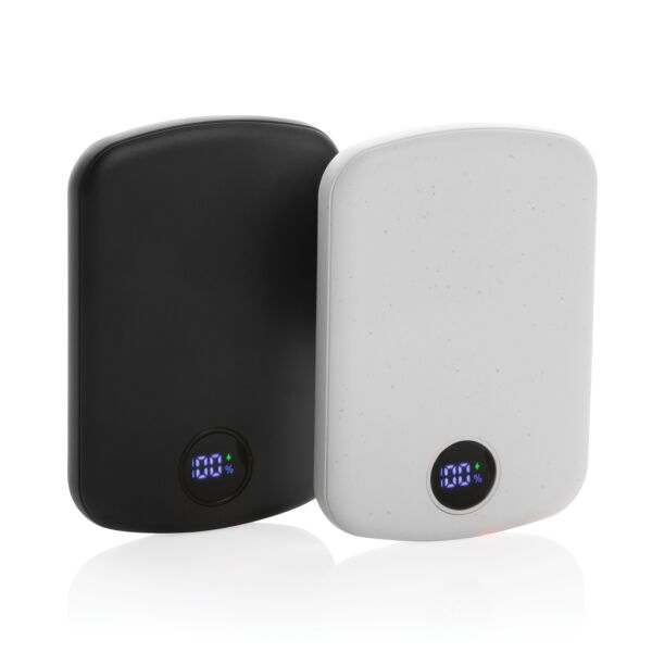 MagBoost gerecycled plastic 5000 mah magnetische powerbank, zwart MagBoost gerecycled plastic 5000 mah magnetische powerbank, zwart