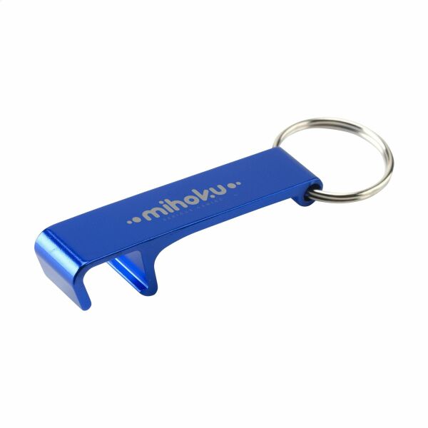 Alu Opener Phone Stand GRS Recycled - blauw Alu Opener Phone Stand GRS Recycled - blauw
