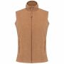 Bodywarmer van microfleece dames camel heather 3XL