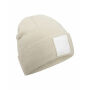 Appliqué Patch Beanie oatmeal/white one size
