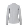Poloshirt met lange mouw | stretch | dames - Grijs gemêleerd, XS