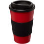 Americano® geïsoleerde beker van 350 ml met handgreep - Zwart/Rood Americano® geïsoleerde beker van 350 ml met handgreep - Zwart/Rood