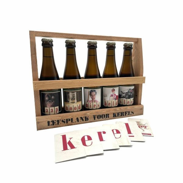 Leesplankje voor Kerels bierpakket I 5 x 25cl