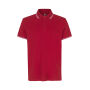 Contrast poloshirt | stretch - Rood, 4XL Contrast poloshirt | stretch - Rood, 4XL