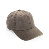 BEAU AWARE™ Washed 6 panel 270gsm cotton twill cap, bruin