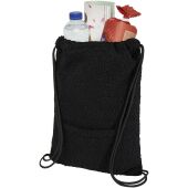 Bear GRS gerecyclede sherpa rugzak met trekkoordsluiting 9 l - Zwart