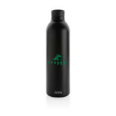 Avira Avior RCS gerecycled roestvrijstalen fles 1L, zwart