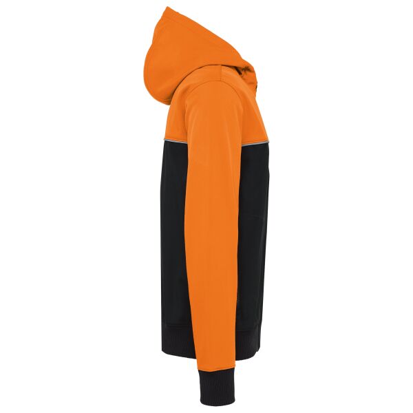 3-laags unisex softshelljas in twee kleuren Black / Orange XL 3-laags unisex softshelljas in twee kleuren Black / Orange XL
