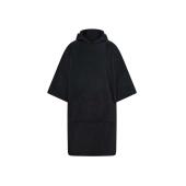 ADULTS TOWELLING PONCHO, BLACK, One size, TOWEL CITY