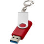 Rotate USB 3.0 met sleutelhanger - Middenrood - 128GB