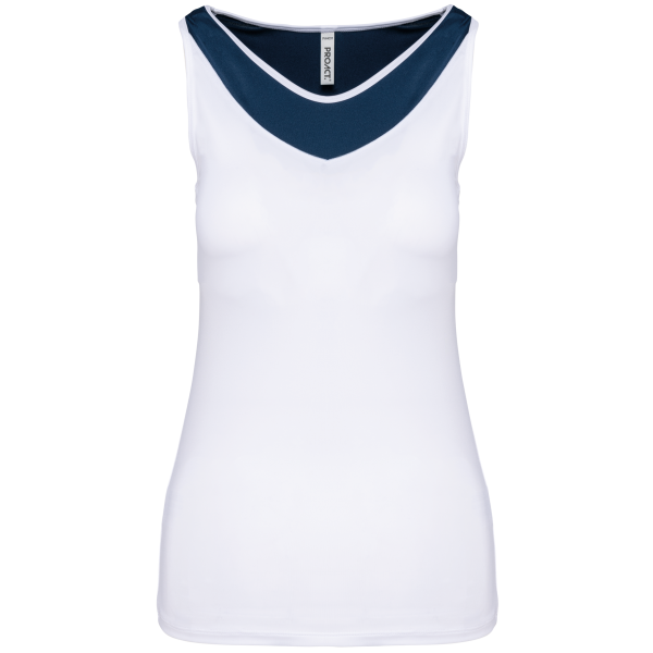 Tweekleurige padeltop voor dames Tweekleurige padeltop voor dames