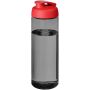 H2O Active® Eco POP Vibe 850 ml drinkfles met klapdeksel - Houtskool/Rood