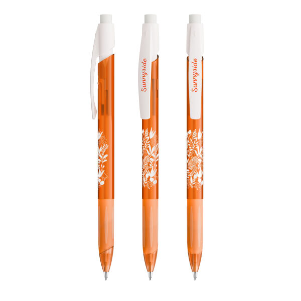 BIC® Media Clic Grip vulpotlood Media Clic Grip Ballpen  White and Grip Frosted White