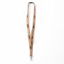 Zeefdruk lanyard van kurk en polyester