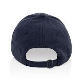 Milo AWARE™ recycled heather 6 paneel cap 200gr, donkerblauw