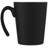 Oli 360 ml keramische mok met handvat - Wit/Zwart