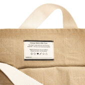 BEAU AWARE™ strandtas van 400gsm gerecycled canvas, beige BEAU AWARE™ strandtas van 400gsm gerecycled canvas, beige