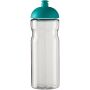 H2O Active® Eco Base 650 ml sportfles met koepeldeksel - Transparant/Aqua blauw